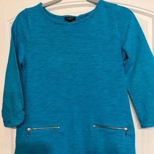Talbots blue 100% cotton dress